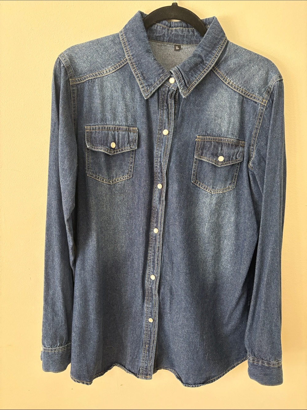 Men's Denim Button-Up Shirt - Blue